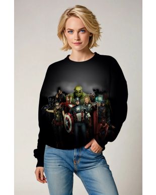 Black Avengers All‑Heroes Sweatshirt