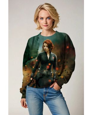 Dark Green Black Widow Sweatshirt