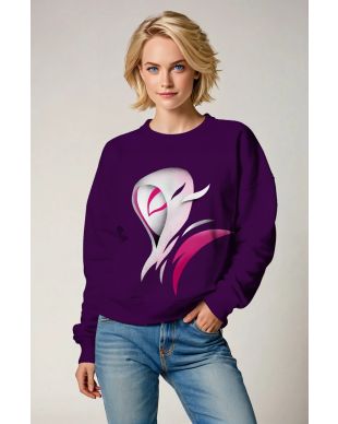 Abstract Phoenix Graphic Apparel – Purple Sweatshirt