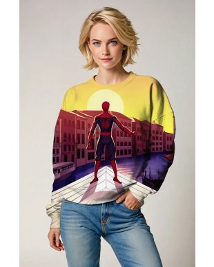 Sunset City Hero Graphic Apparel – Golden Yellow Sweatshirt