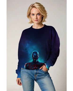 Neo Spider Hero Graphic Apparel – Midnight Blue Sweatshirt