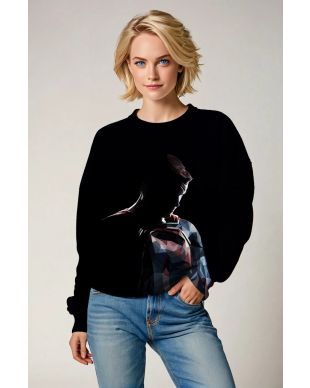 Black Abstract Hero Art Crewneck Sweatshirt – Minimalist Hero Appeal