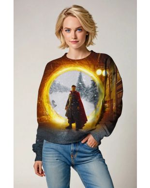 Black Doctor Strange Crewneck Sweatshirt – Casual Mystic Comfort