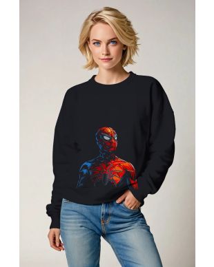 Spider‑Man Vibrant Graphic Sweatshirt – Black Streetwear