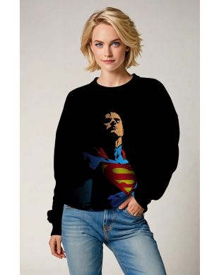 Black Superman Graphic Sweatshirt