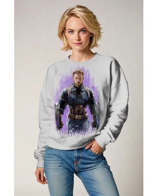 Light Gray Captain-Inspired Crewneck Sweatshirt