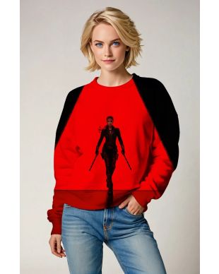 Red and Black Widow Crewneck Sweatshirt