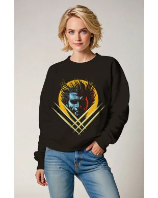Jet Black Wolverine Crewneck – Yellow Circle Comic Cut