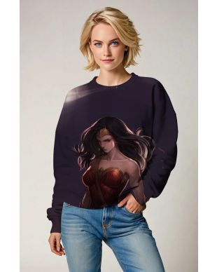 Dark Purple Crewneck Sweatshirt – Artistic Amazon Mood