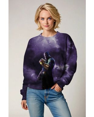 Infinity Reign Pullover Sweatshirt – Dark Purple Titan Power Burst