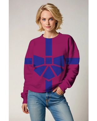Urban Magenta Power Sweatshirt – Minimalist Tech Symbol