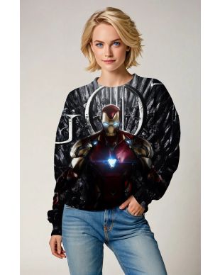 Iron Man and Game of Thrones Crossover Black and Red Sweatshirt