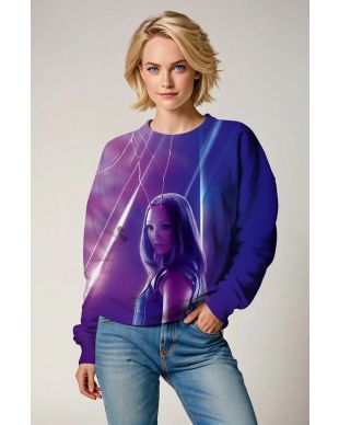 Guardians of the Galaxy Inspired Women’s Purple and Blue Gamora Cosmic Sweatshirt