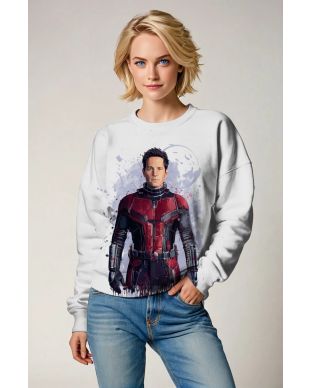 Ant-Man White Sweatshirt – Artistic Marvel Hero Print