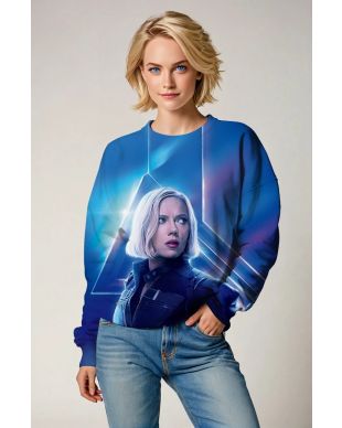 Black Widow Blue Sweatshirt – Avengers Hero Style