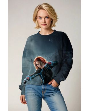 Black Widow Combat Sweatshirt – Avengers Hero in Action