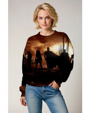 Dawn of Heroes Crewneck Sweatshirt – Justice Silhouette