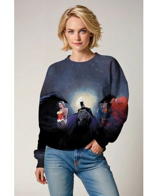 Trinity Night Crewneck Sweatshirt – Starry Justice League