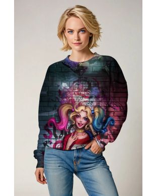 Harley Quinn Graffiti Street Crewneck Sweatshirt – Street Mischief