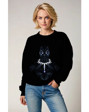 Black Panther Crewneck – Angular Warrior Black