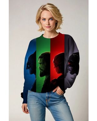 Justice League Crewneck – Color Spectrum Heroes