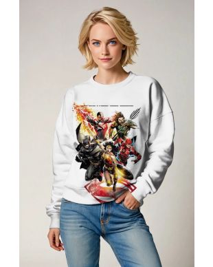 Justice League Crewneck – Heroes in Action