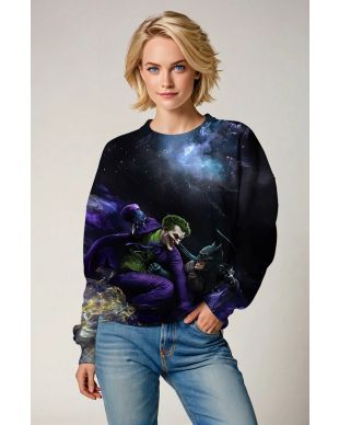 Joker and Batman Cosmic Battle Sweatshirt