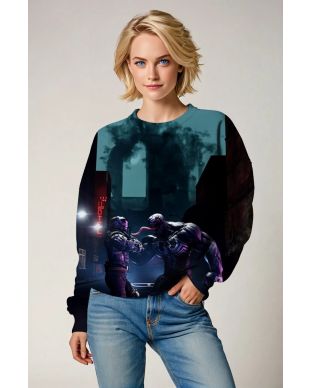 Venom vs Riot Street Fight Crewneck Sweatshirt