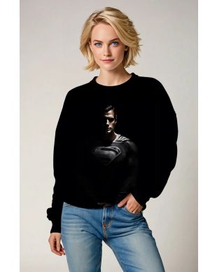 Black Suit Superman Cinematic Crewneck Sweatshirt