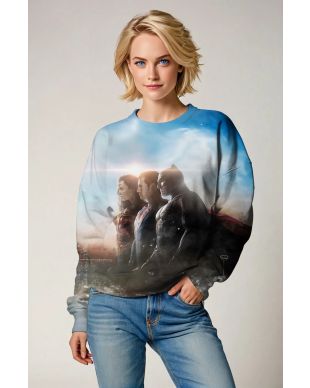 Justice Trinity Crewneck Sweatshirt – Heroic Mist Grey Edition