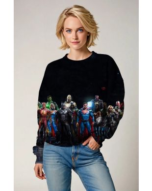 Heroes of the Realm Sweatshirt – Full DC Power Cast