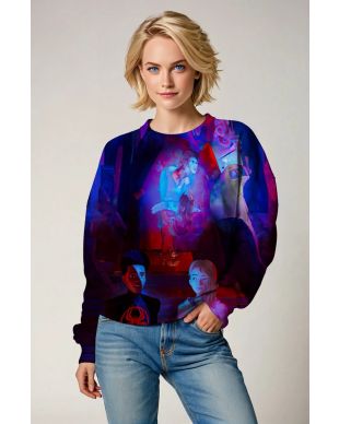 Spider-Man Graphic Crewneck Sweatshirt - Bold Red & Blue Spider-Verse Design