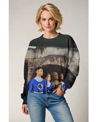 Navy Blue Fantastic Four (Reboot 2005) Crewneck Sweatshirt