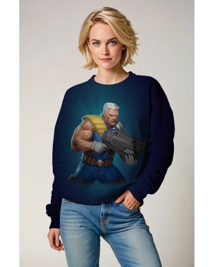 Dark Blue Nathan Summers Crewneck Sweatshirt