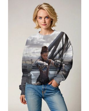 Black Panther Gray Crewneck Sweatshirt