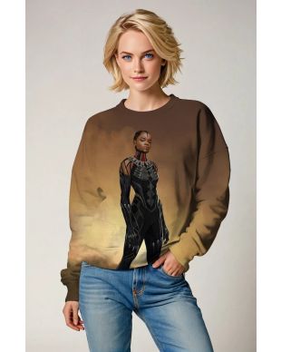 Black Panther Brown Crewneck Sweatshirt