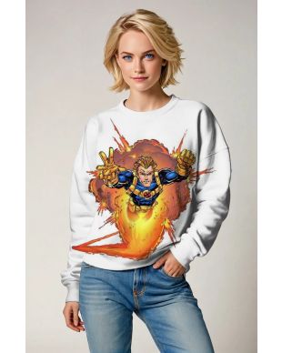 White Cannonball 1995 X-Men Ultra Crewneck Sweatshirt