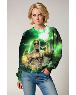 Danny Rand / Iron Fist Green & Yellow Crewneck Sweatshirt