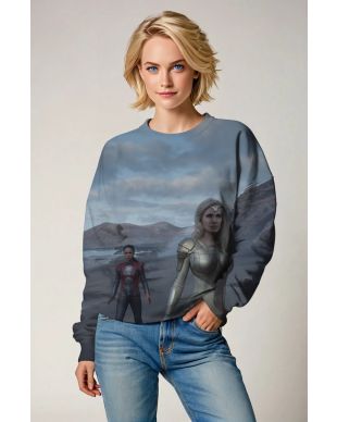 Embrace the strength of Thena with this comfortable crewneck sweatshirt.