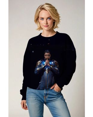 The Phastos Sweatshirt features a striking image of Marvel's Phastos