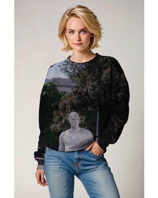 Stay sharp and stylish with the White Vision Sweatshirt