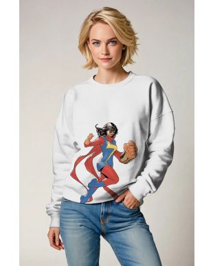 Kamala Khan / Ms. Marvel Sweatshirt – Iconic Strength and Style