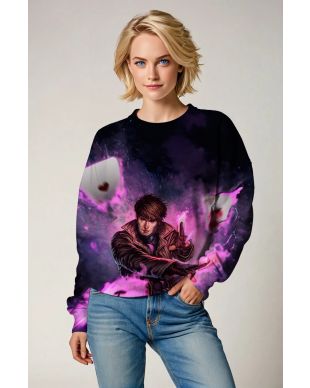 Gambit (Remy LeBeau) Sweatshirt - Master of Cards in Action