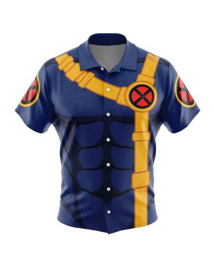 Cyclops Marvel Button Up Hawaiian Shirt