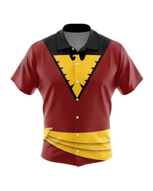Dark Phoenix Marvel Button Up Hawaiian Shirt