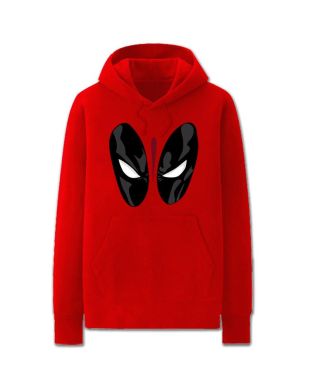 Cute Solid Color Deadpool Eye Cartoon Style Deadpool Hoodie Solid