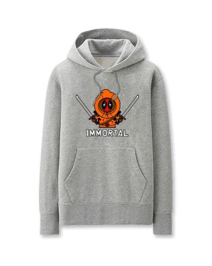 Solid Color Deadpool Cartoon Style Cute Deadpool Hoodie Solid
