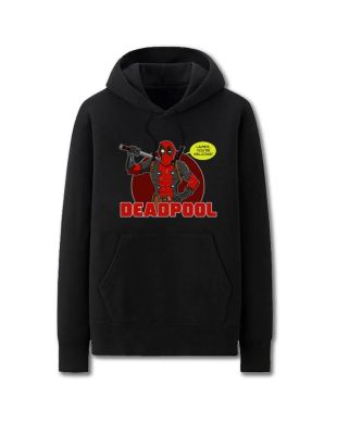 Solid Color Super Funny Deadpool Cartoon Style Deadpool Hoodie Solid