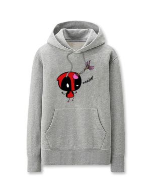 Super Cute Solid Color Deadpool Cartoon Style Funny Deadpool Hoodie Solid