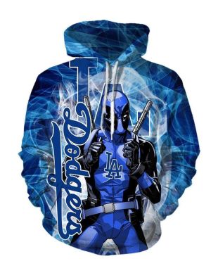 Pullover Blue Deadpool Los Angeles Dod Hoodie Blue